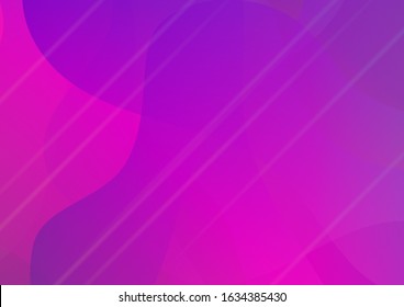 Creative Neon Pink, Blue, Violet Background. Light Template for Cover, Poster, Banner, Greeting Card. Abstract Bubbles and Dots. Minimal Cover Layout. Modern Digital Pattern with Fluid Shapes.