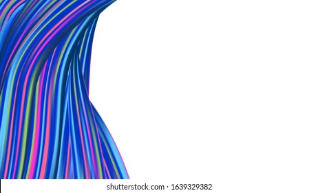 Creative Neon Pink, Blue, Violet Background. Light Template for Cover, Poster, Banner, Greeting Card. Abstract Realistic Minimal Watercolor Layout. Modern Digital Pattern with Rainbow Brush Strokes.