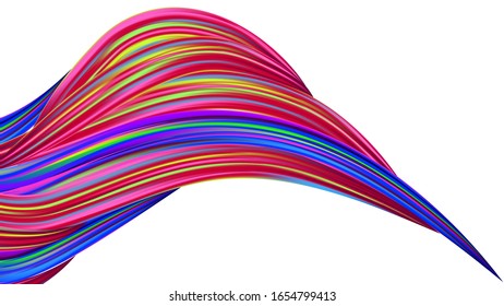 Fondo Creativo Neon Rosa, Azul, Violeta. Resumen del patrón digital moderno realista con pinceles de arcoiris. Plantilla ligera para tapa, afiche, banner, tarjeta de felicitación. Diseño de color de agua mínimo.