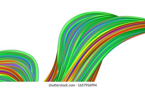 Creative Neon Pink, Blue, Violet Background. Abstract Realistic Modern Digital Pattern with Rainbow Brush Strokes. Minimal Watercolor Layout. Light Template for Cover, Poster, Banner, Greeting Card.