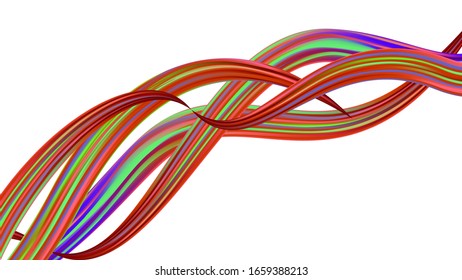 Creative Neon Pink, Blue, Violet Background. Modern Digital Pattern with Rainbow Brush Strokes. Light Template for Cover, Poster, Banner, Greeting Card. Minimal Watercolor Layout. Abstract Realistic