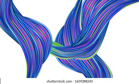 Creative Neon Pink, Blue, Violet Background. Minimal Watercolor Layout. Light Template for Cover, Poster, Banner, Greeting Card. Abstract Realistic Modern Digital Pattern with Rainbow Brush Strokes.