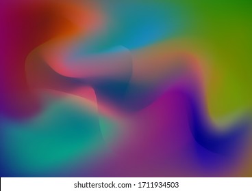  Fondo Creativo Neon Rosa, Azul, Violeta. Diseño de color de agua mínimo.Plantilla ligera para tapa, afiche, banner, tarjeta de felicitación.Curvas y líneas abstractas.Patrón digital moderno con formas fluidas.