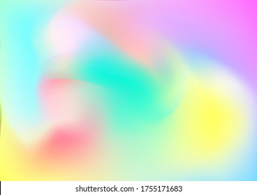 Creative Neon Pink, Blue, Violet Background. Abstract Curves and Lines. Modern Digital Pattern with Fluid Shapes. Minimal Watercolor Layout. Light Template for Cover, Poster, Banner, Greeting Card.