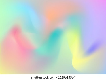Creative Neon Pink, Blue, Violet Background. Abstract Curves and Lines. Minimal Watercolor Layout. Light Template for Cover, Poster, Banner, Greeting Card. Modern Digital Pattern with Fluid Shapes.