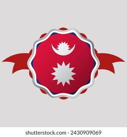 Emblema creativo de la bandera de Nepal