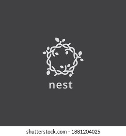 Creative nest logo design inspiration vector template