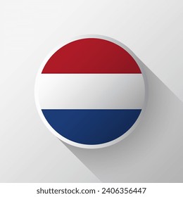 Creative Netherlands Flag Circle Badge