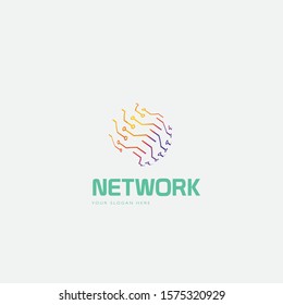 Creative Network and computer Logo Design, technology logo, Template. 