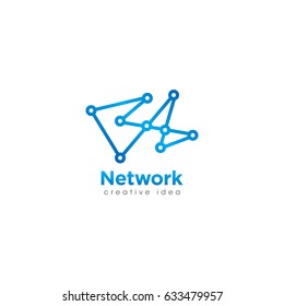 Creative Network Concept Logo Design Template