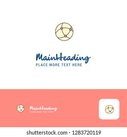 Creative Network Logo Design. Flat color Logo place for Tagline. Vector Illustration