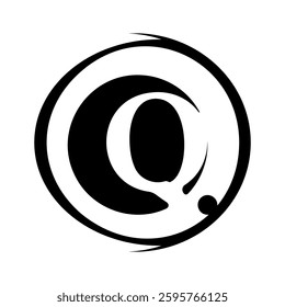 Creative new capital letter Q logo design, with monogram Q letter logo design and black color, creative black elegant logo template