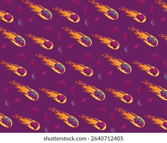 CREATIVE NEW DESIGN BEAUTIFUL ABSTRACT ART ASTEROID PATTERN COVER, WRAPPING PAPER, CARPET, BACKGROUND, WALLPAPER VECTOR
