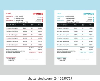 Creative New Invoice Design Template