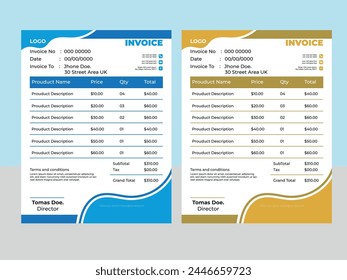 Creative New Invoice Design Template