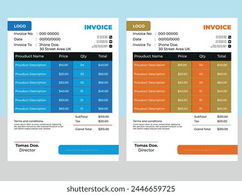 Creative New Invoice Design Template