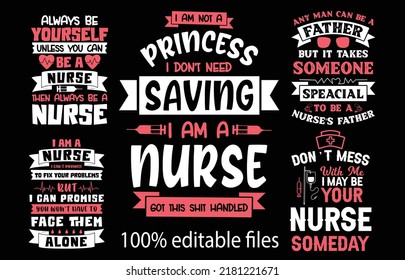 Creative new typography Nursing t shirt design vector