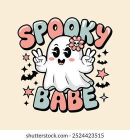 kreative neue Typografie T-Shirt-Design - Spooky Babe