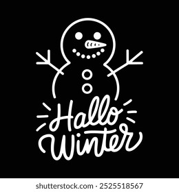creative new typography t-shirt design-  Hello winter
