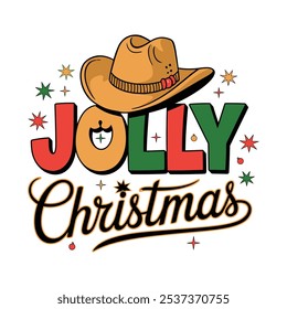 creative new typography t-shirt design- Jolly Christmas