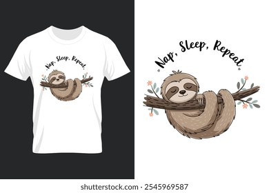 creative new typography t-shirt design- Nap, Sleep, Repeat 