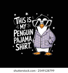 Nuevo diseño creativo de la camiseta de la tipografía - esta es mi camisa de pijama del pingüino 