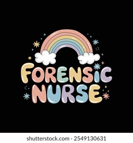 creative new typography t-shirt design - Forensic Nurse