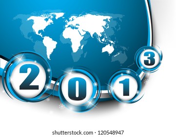 Creative New Year 2013. Clip-art