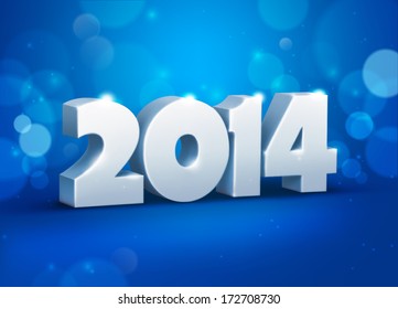 Creative new year 2014 design. Vector