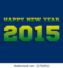 creative new year 2015 greeting design for sport theme design vector