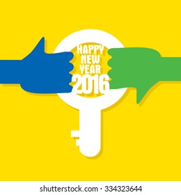 creative new year 2016 concept vector 