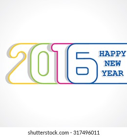 creative New Year 2016 design stock vector