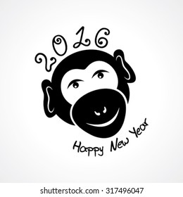 creative New Year 2016 design stock vector