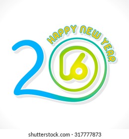 creative new year 2016 design vector
