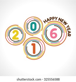 creative New Year 2016 design stock vector