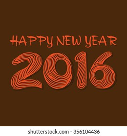 creative new year 2016 greeting card design vector
