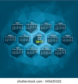 creative new year 2017 calendar design