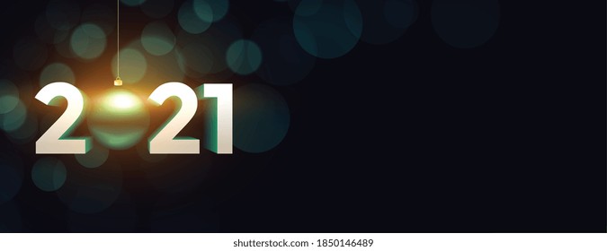 Decoración creativa de Año Nuevo 2021 en contexto bokeh
