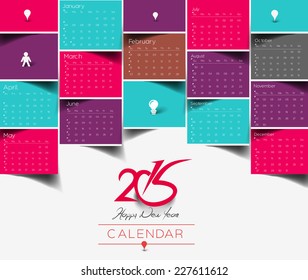 Creative New Year Calendar 2015 Background. 