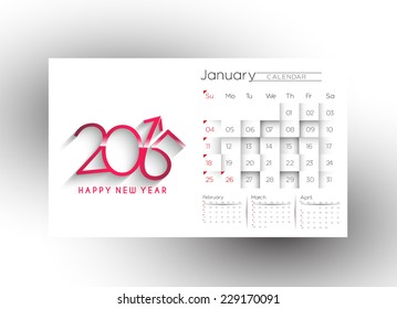Creative New Year Calendar 2015 Background. 