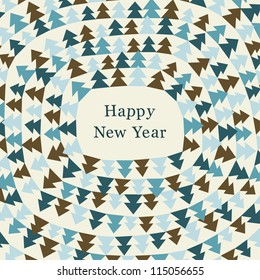 Creative New Year card. Vector illustration