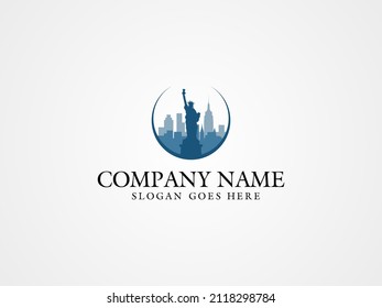 creative New York Statue of Liberty logo