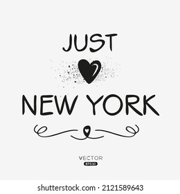 Creative New York text, Can be used for stickers and tags, T-shirts, invitations, vector illustration.