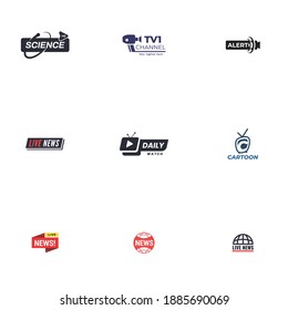 colección de plantillas de logotipo de noticias creativas