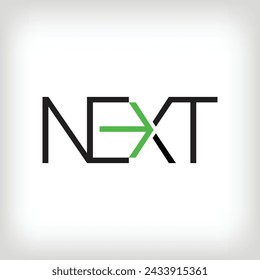Creative next logotype design. Vector. Modern background for posters, websites, web pages, business cards, postcards, interior design.