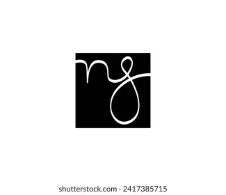 creative NG letter logo design template vector