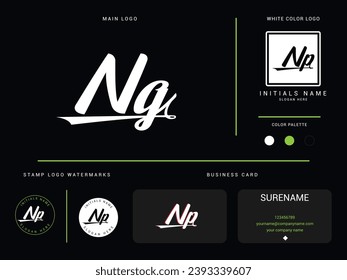 Creative Ng Logo Icon, Modern Ng gn Luxury Letter Logo Template For Business or Finance 