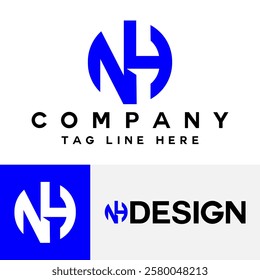 Creative NH Letter Logo Design for Modern Brands