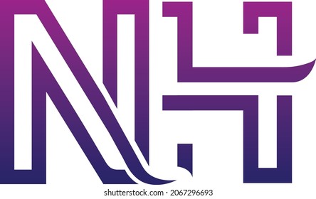 Creative NH logo icon design
