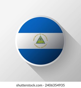 Creative Nicaragua Flag Circle Badge